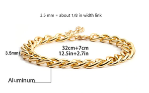 Chunky Single Chain Necklace (Choose:  Larger/5mm link or Smaller/3.5 mm link)