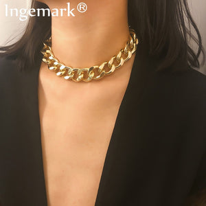 Chunky Single Chain Necklace (Choose:  Larger/5mm link or Smaller/3.5 mm link)