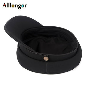 Faux Leather Military Hat - More Colors!