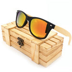 BOBO BIRD Bamboo-Temple SQUARE Shape Sunglasses