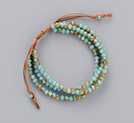 3-LAYER Crystal Bead Bracelet - More Colors!