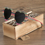 BOBO BIRD Heart-shaped BAMBOO Sunglasses
