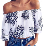 CASUAL WHITE & BLUE TOP