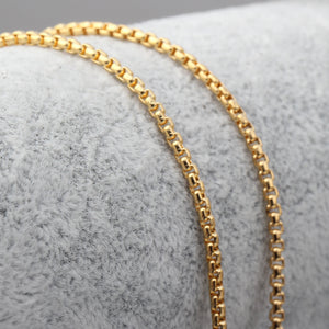 Stainless Steel Gold-Color Plated LONG NECKLACE