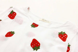 TWEENS Japanese Strawberry Embroidered Dress