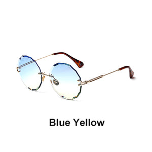 RALFERTY Round Beveled -Edge Sunglasses