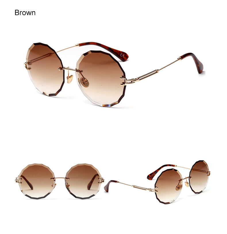 RALFERTY Round Beveled -Edge Sunglasses