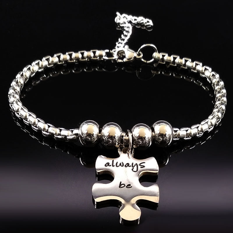 WE WILL ALWAYS BE CONNECTED 3-PC Puzzle Bracelet